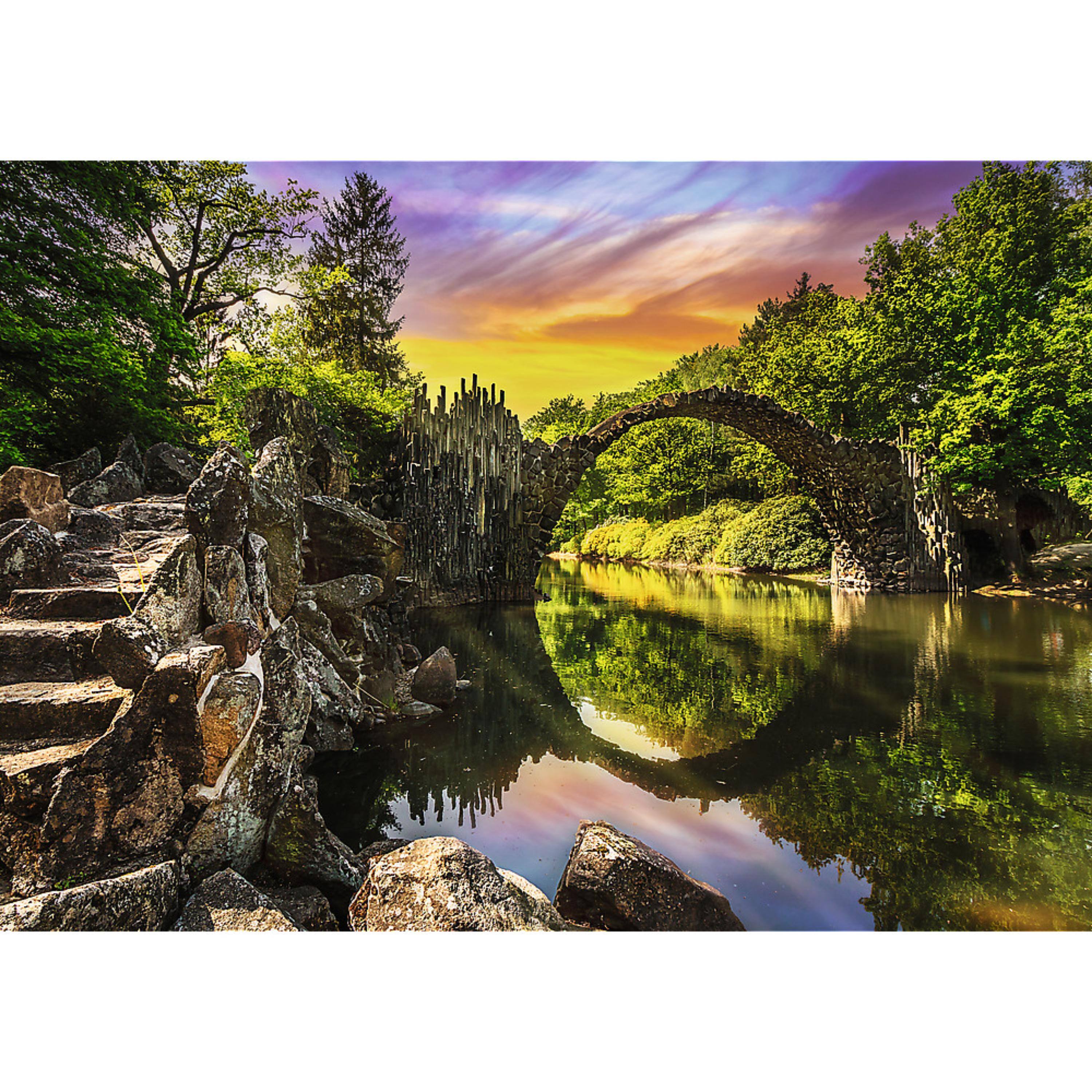 Alt View 1. Trefl - Trefl Premium Plus 1000 Piece Puzzle - Rakotz Bridge in Kromlau, Germany.