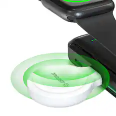 Front. Esoulk - Portable USB-C Magnetic Wireless Apple Watch Charger - White.