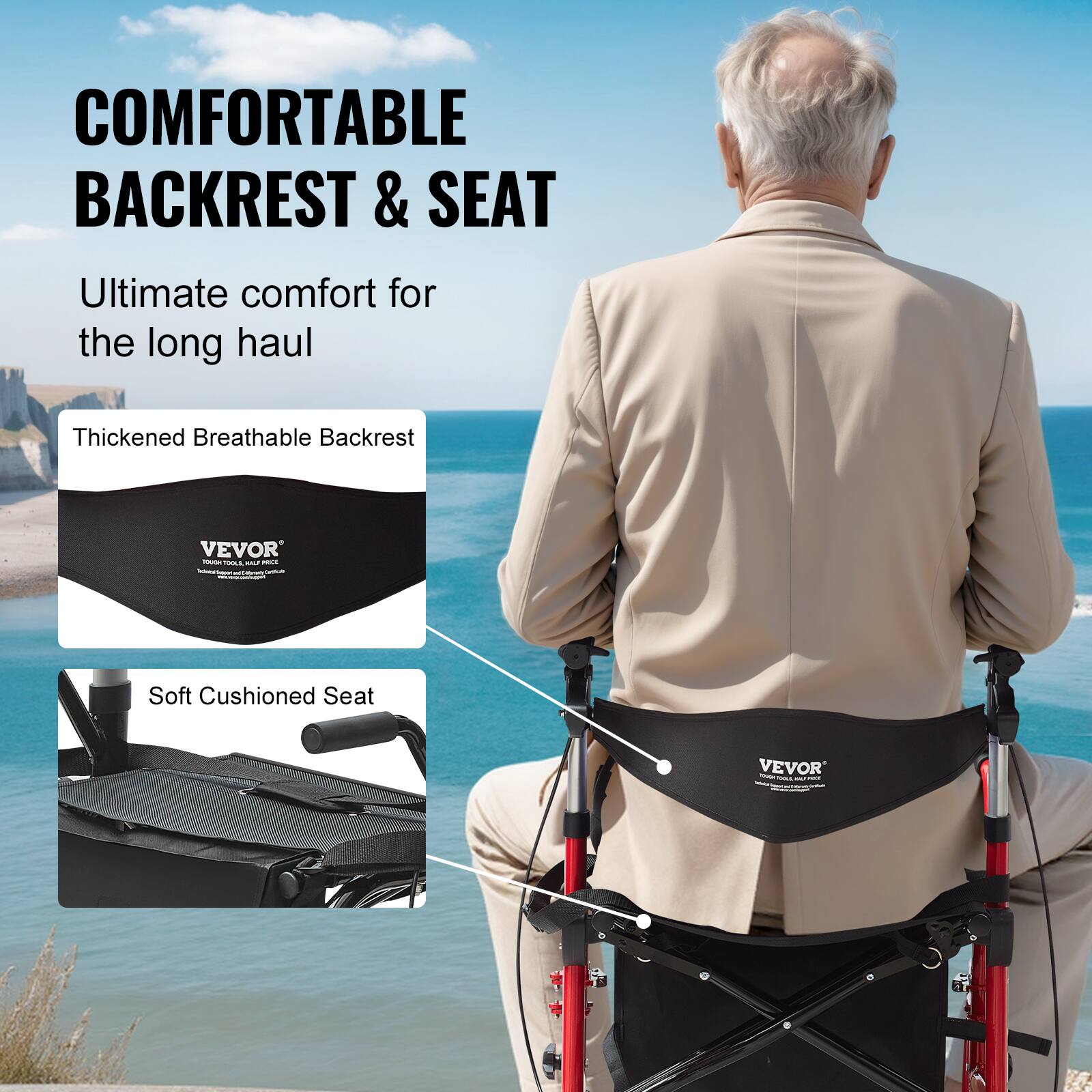 COMFORTABLE BACKREST & SEAT

Ultimate comfort for the long haul

Thickened Breathable Backrest

Soft Cushioned Seat