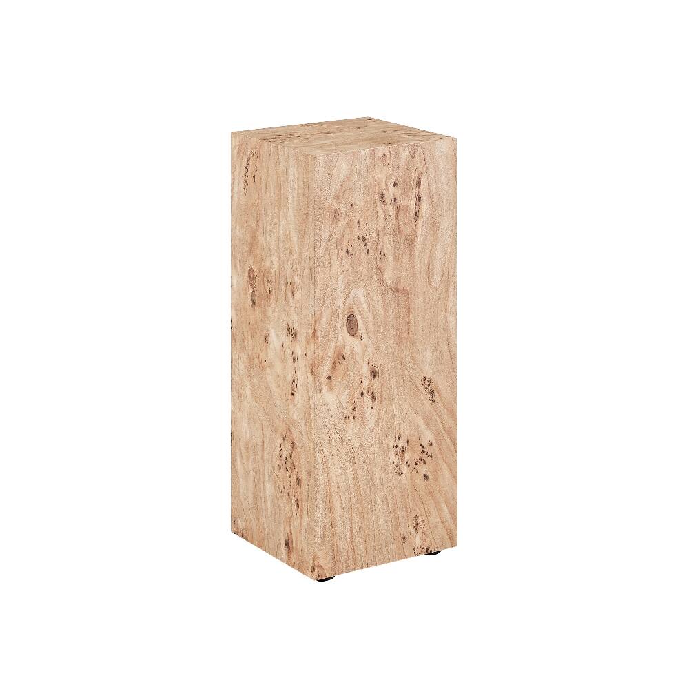Alt View 2. Loheer - Loheer Wabi-Sabi Side Table Wood-Grain MDF Square Coffee Table Natural Style Nightstand 11.8x11.8x19.7 - Natural.