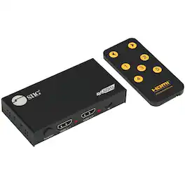 SIIG - 2-Port HDMI 2.0 4K HDR Splitter / Switcher - Black