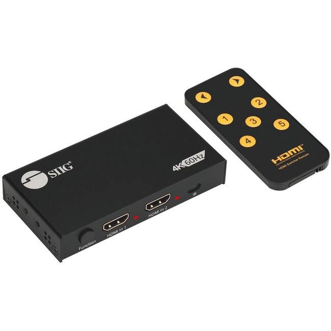 SIIG  
4K 60Hz IR  
1  
3 5 4 HDMI HDMI Switcher Remote  
# 1 in HDMI Function  
in 2 HDMI