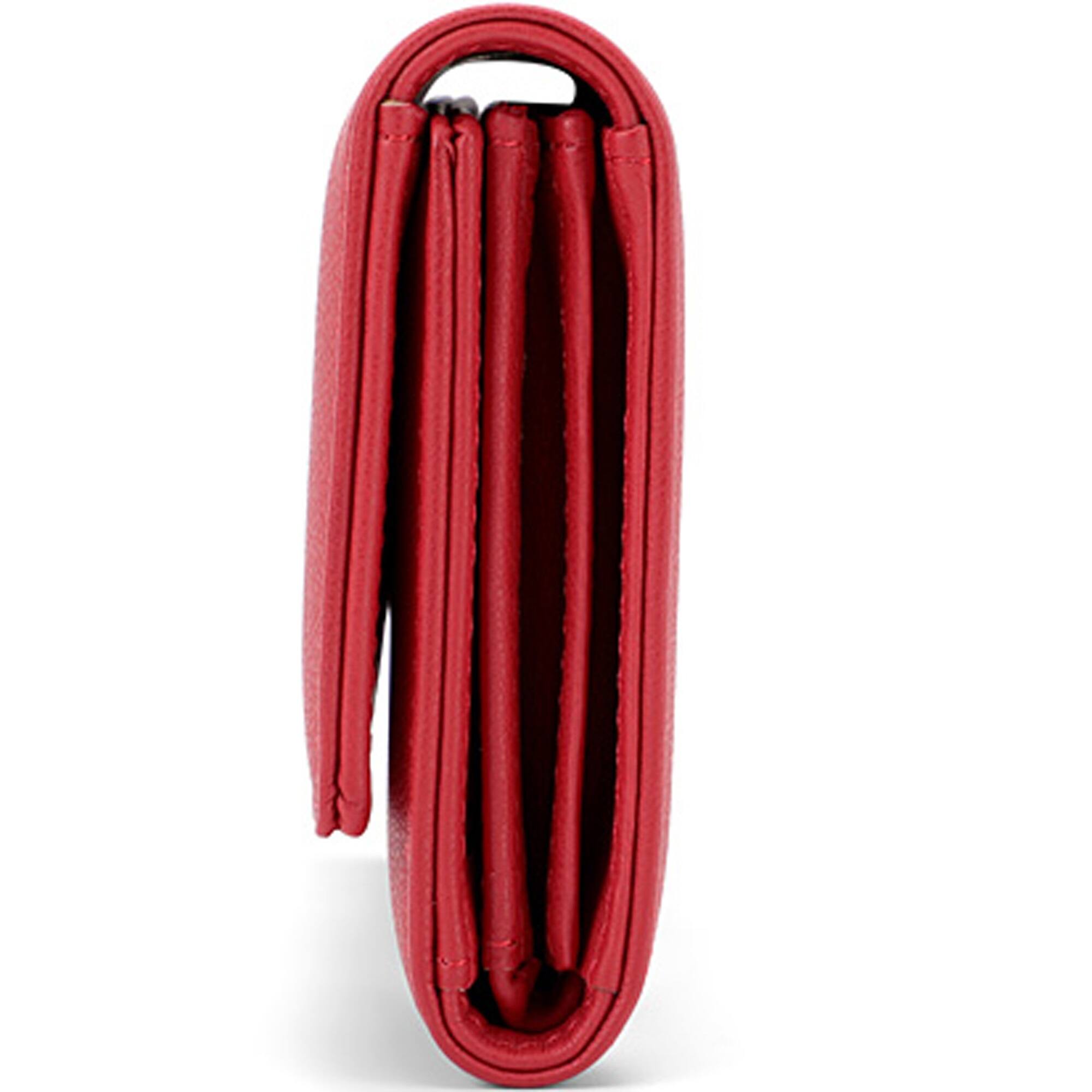 Angle. Champs - Iconic Collection Expandable Trifold Wallet - Red.