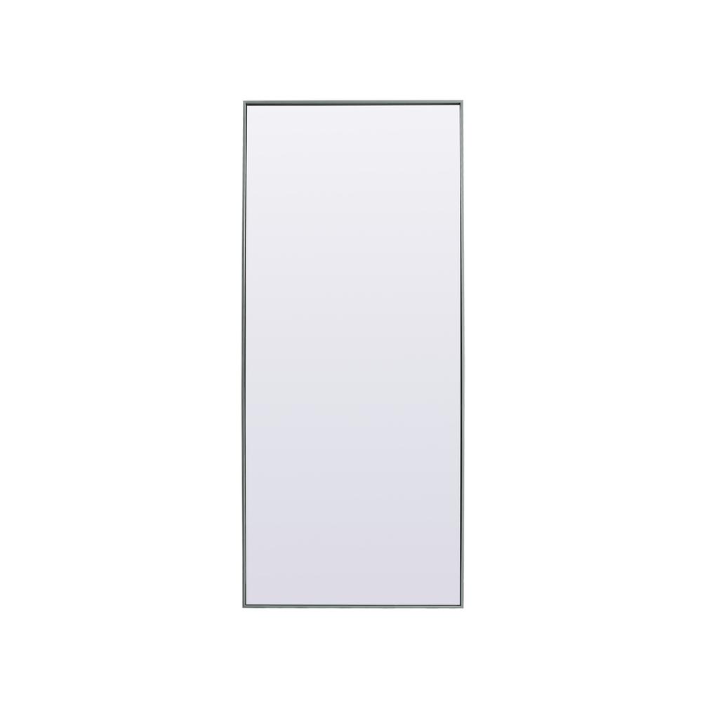 Alt View 6. Elegant Decor - Metal Frame Rectangle Full Length Mirror 30x72 Inch in Silver - Silver.