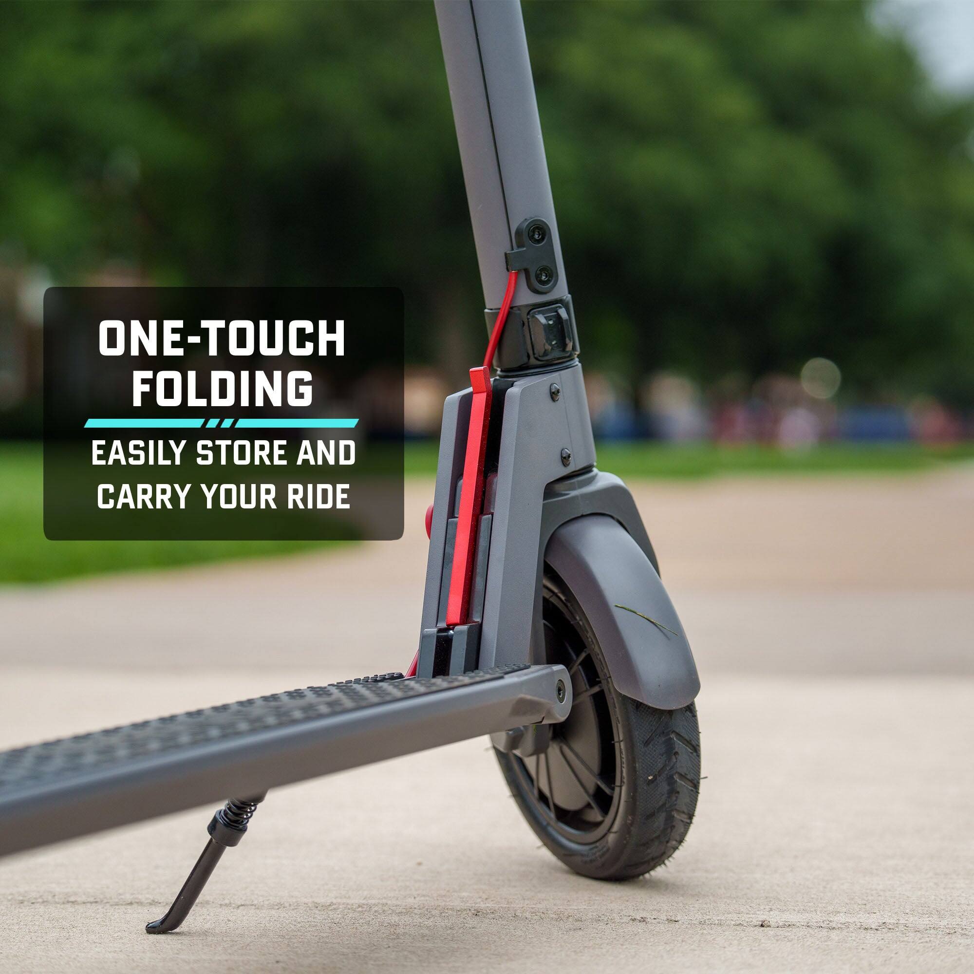 ONE-TOUCH FOLDING  
EASILY STORE AND CARRY YOUR RIDE