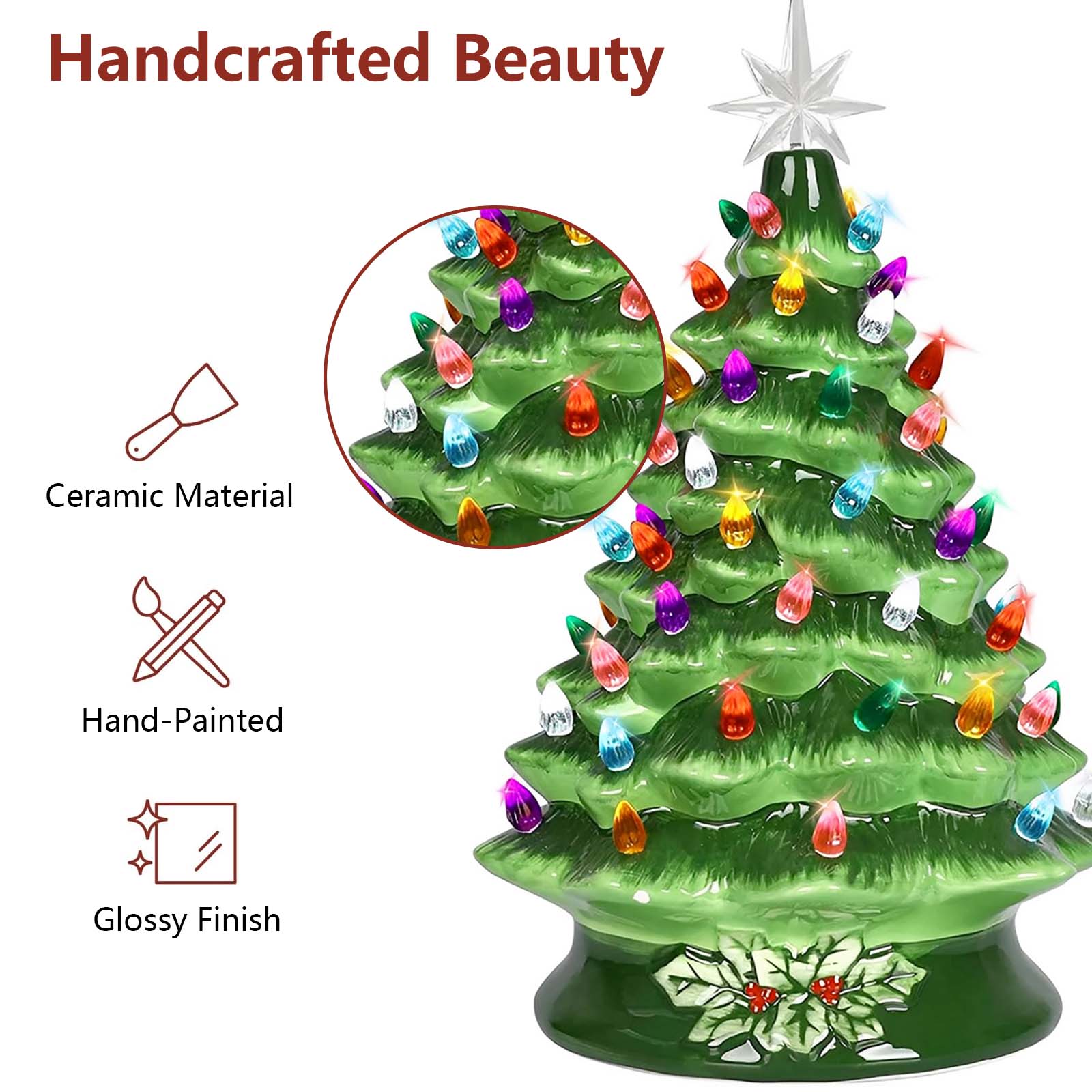 Handcrafted Beauty

- Ceramic Material
- Hand-Painted
- Glossy Finish