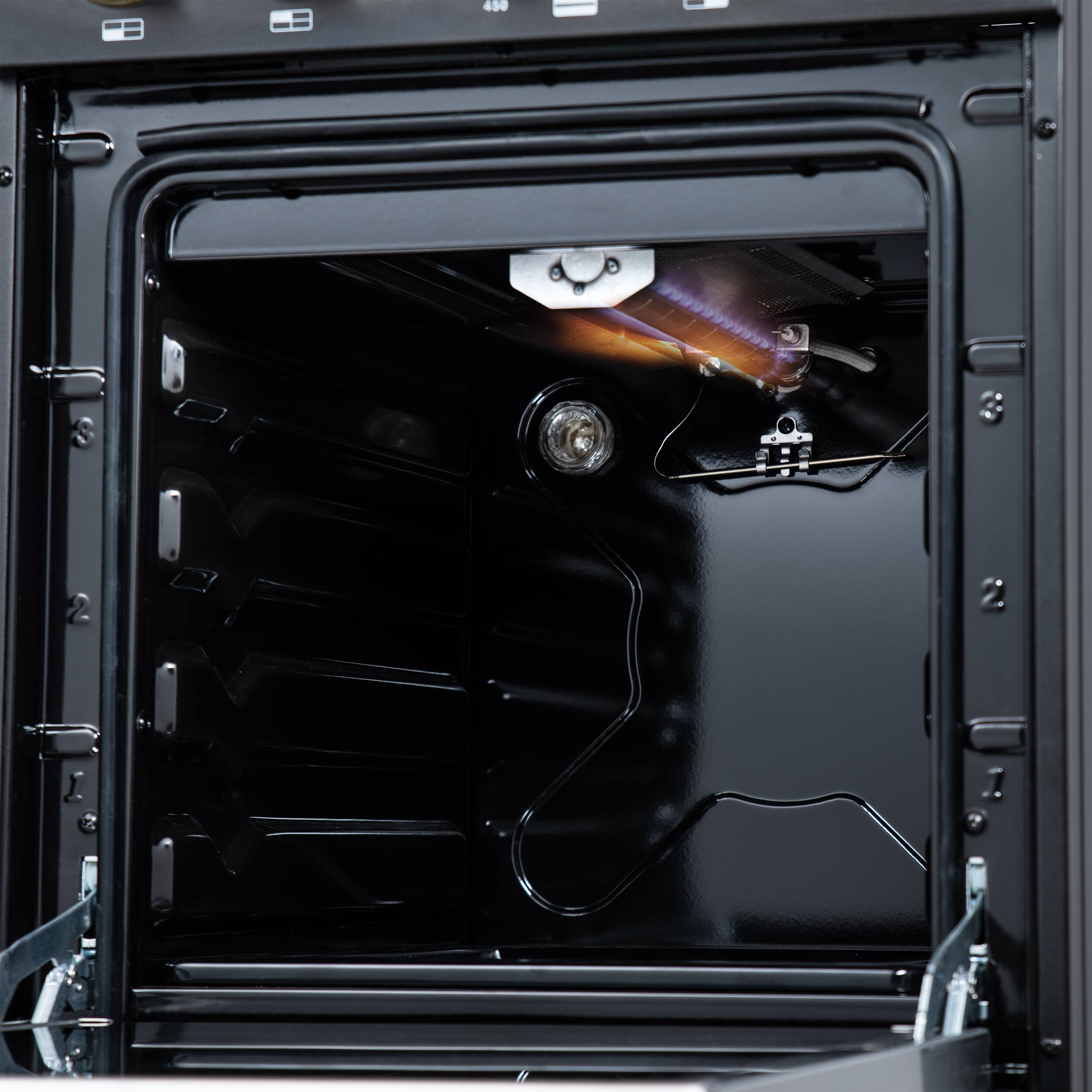 Alt View 15. Forno Appliances - Lamazze 2.05 Cu. Ft. Freestanding Gas Range - Black.