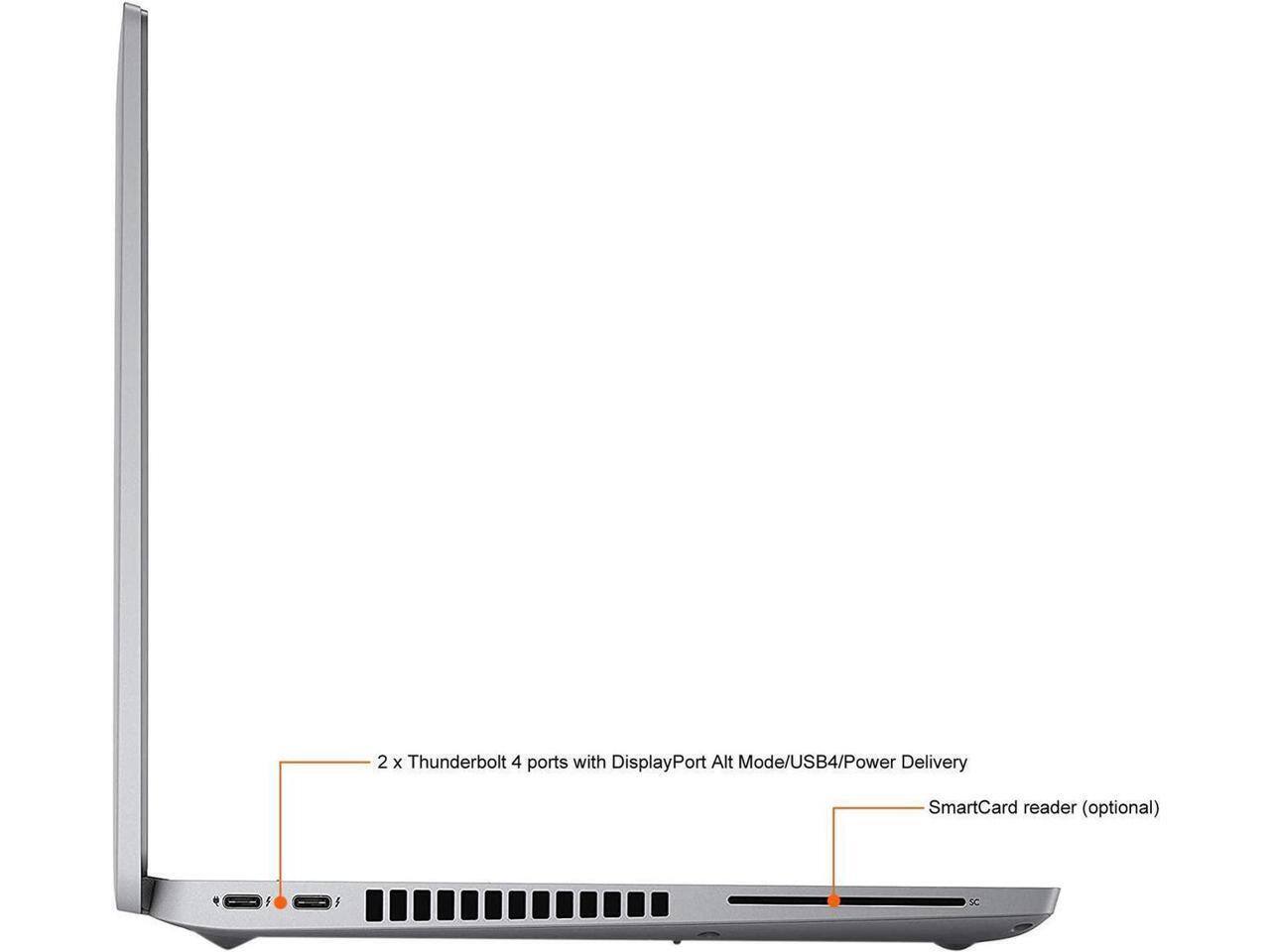 2 x Thunderbolt 4 ports with DisplayPort Alt Mode/USB4/Power Delivery  
SmartCard reader (optional)