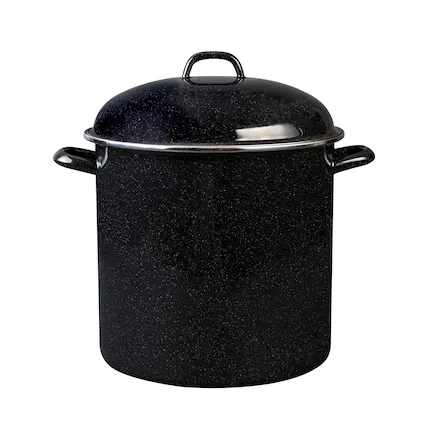 Front. Granite Ware - Granite Ware Heavy Guage Stock Pot, 15 Qt - Speckled Black - Speckled Black.