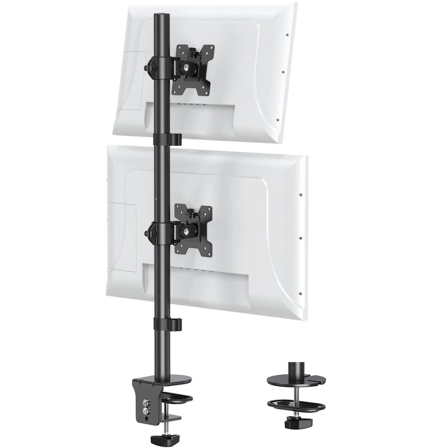 Base Assembly For Monitor Cedar Assembly Vertical Dual Monitor Stand Stacked For 2 Monitors Up To ...