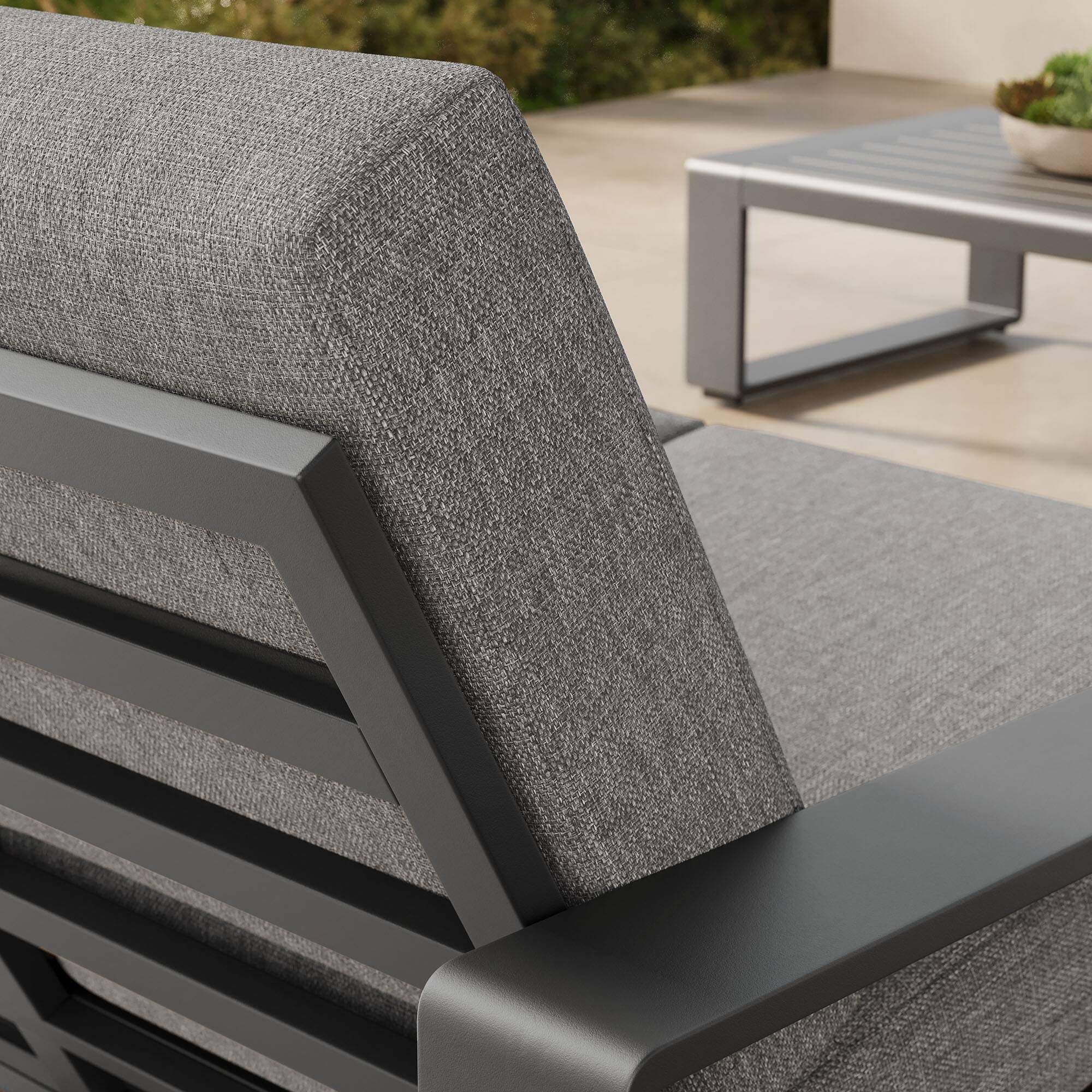 Alt View 1. Modway - Lirienne Outdoor Patio Aluminum Loveseat by Modway - Light Gray Gray.