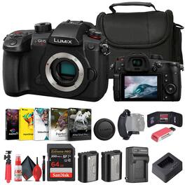 Panasonic - Lumix GH5 II Mirrorless Camera + Corel Photo Software + Bag + 64GB Card + More