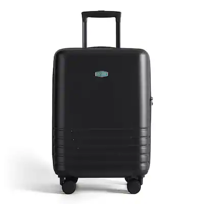 Front. Bagsmart - Getaway 20" Carry-On Luggage, 100% PC Expandable Hardside Suitcase with 360° Double Spinner Wheels & TSA Lock, 40-48L - Black.