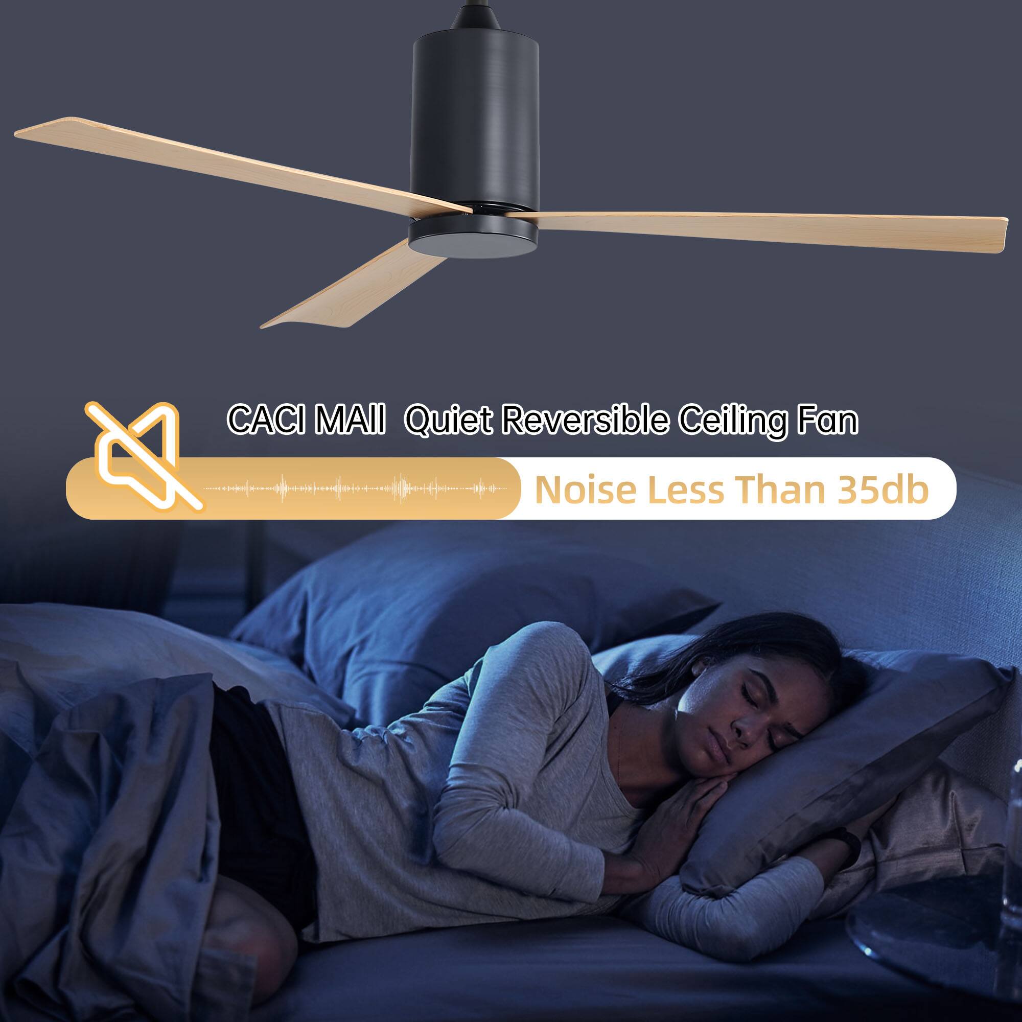 CACI MAIL Quiet Reversible Ceiling Fan  
Noise Less Than 35db