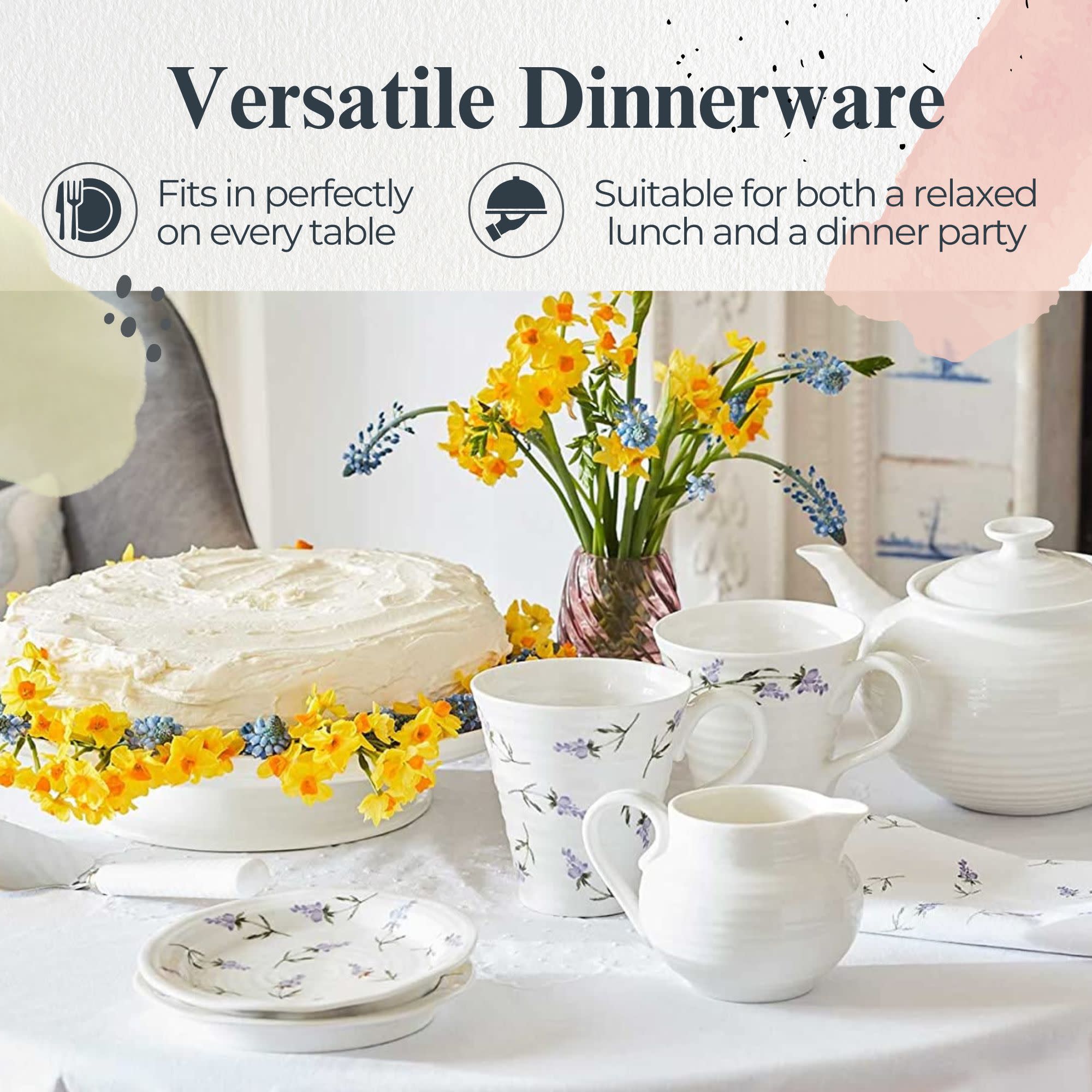 Versatile Dinnerware

- Fits in perfectly on every table
- Suitable for both a relaxed lunch and a dinner party
