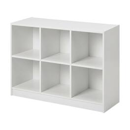 FurniFact - Engineered Wood bookcase with open shelving for living room or office space - White