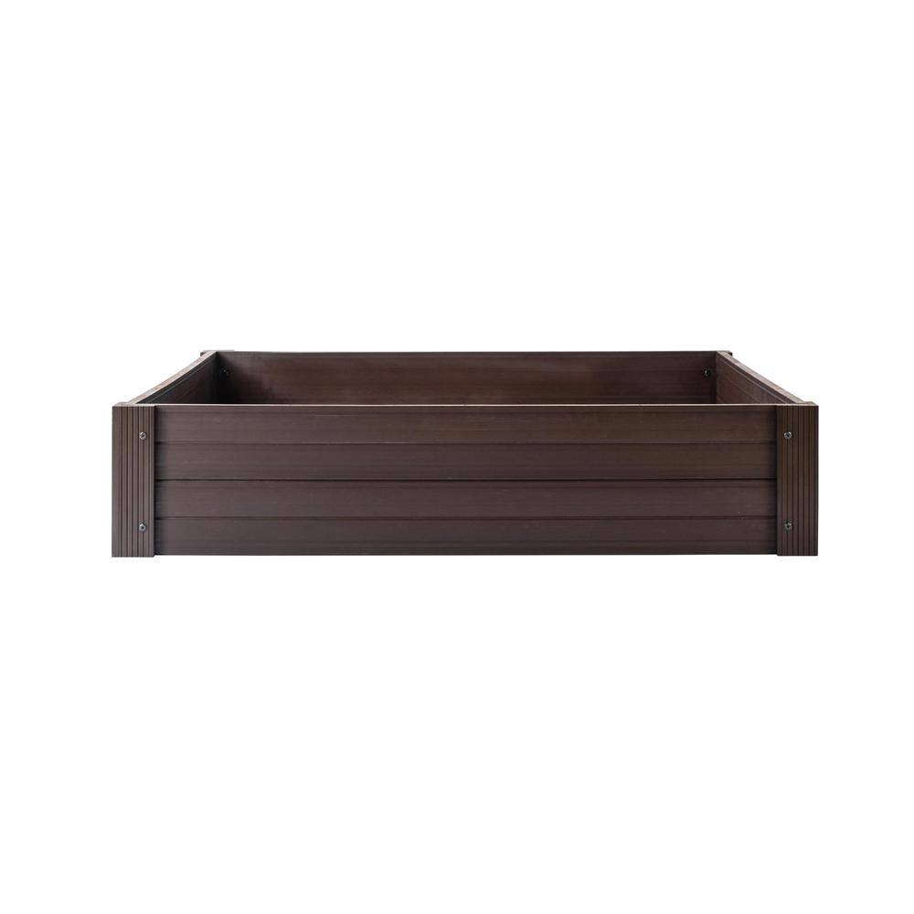 Back. New Age Pet - 4x4 ECOFLEX Garden Bed, Walnut - Walnut.