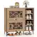Front. Costway - Shoe Storage Cabinet with Flip Doors Adjustable and Removable Shelves for Entryway - Oak.