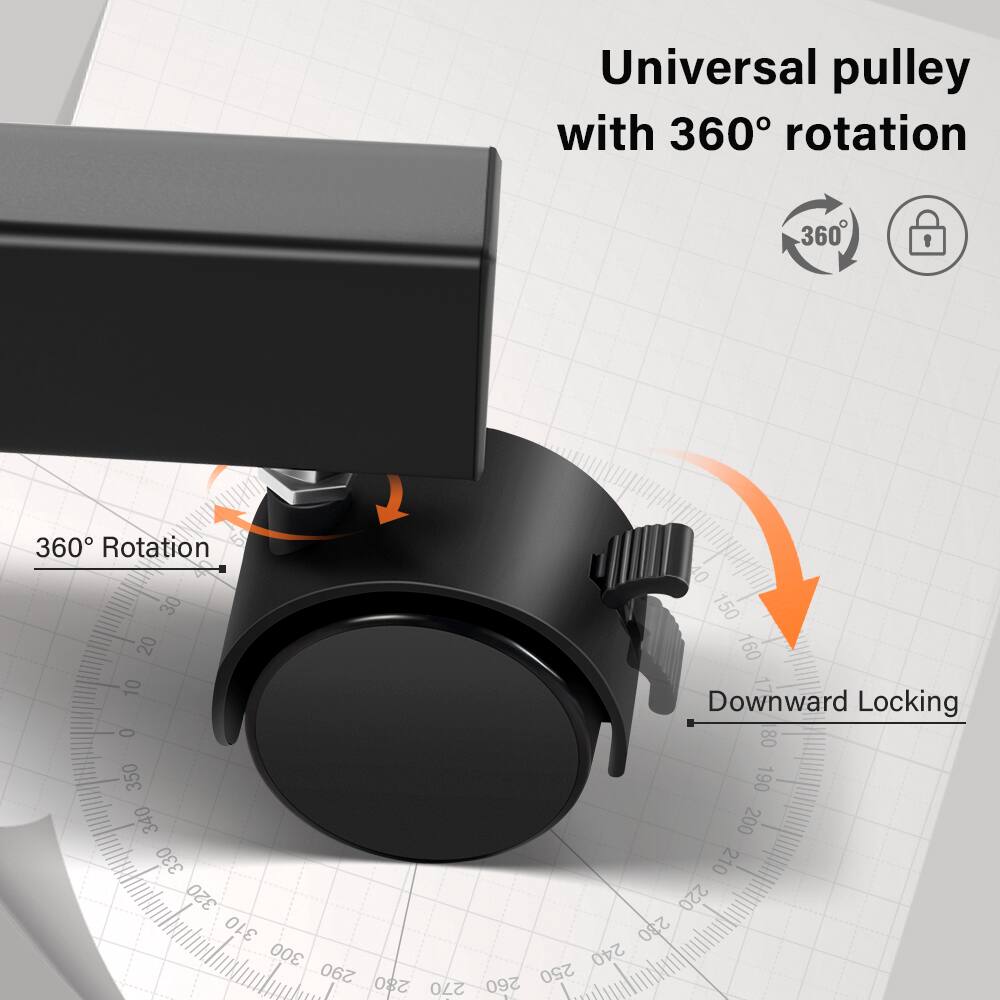 Universal pulley with 360° rotation

360° Rotation

Downward Locking