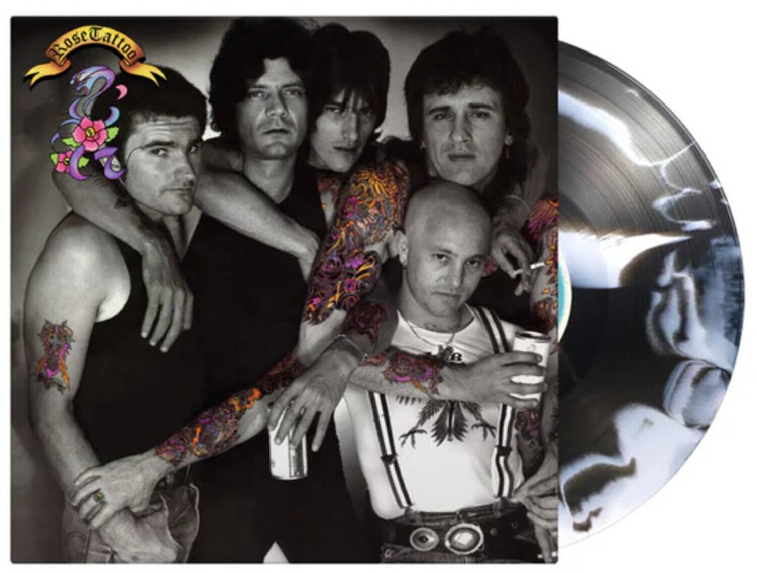 Rose Tattoo - Assault & Battery - Limited 140-Gram White & Black Swirl Colored Vinyl   - VINYL LP price history on PriceWatchPro