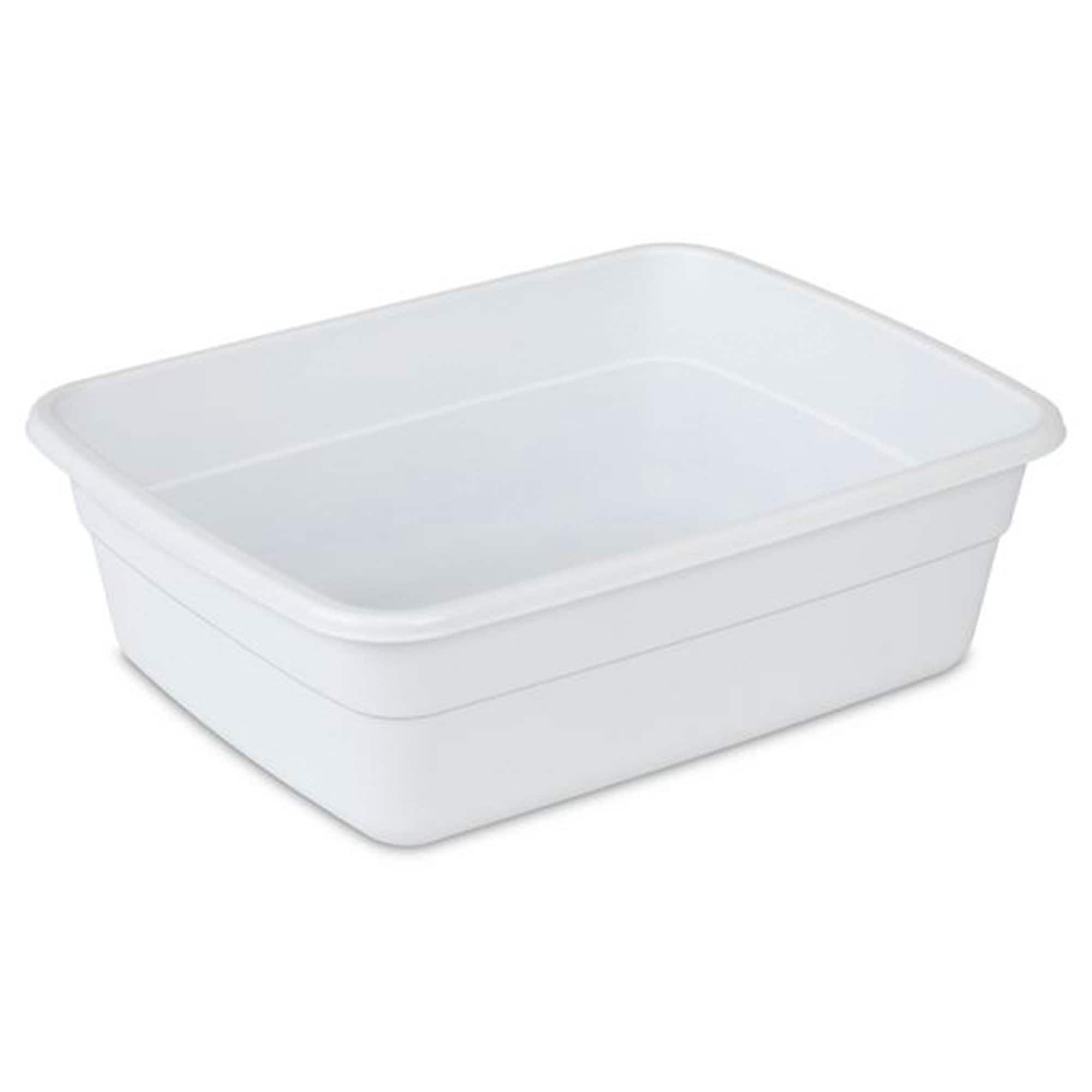 Sterilite - Small Portable Rectangle Plastic 8 Qt Dish Pan Basin, (24 Pack) - White price history on PriceWatchPro