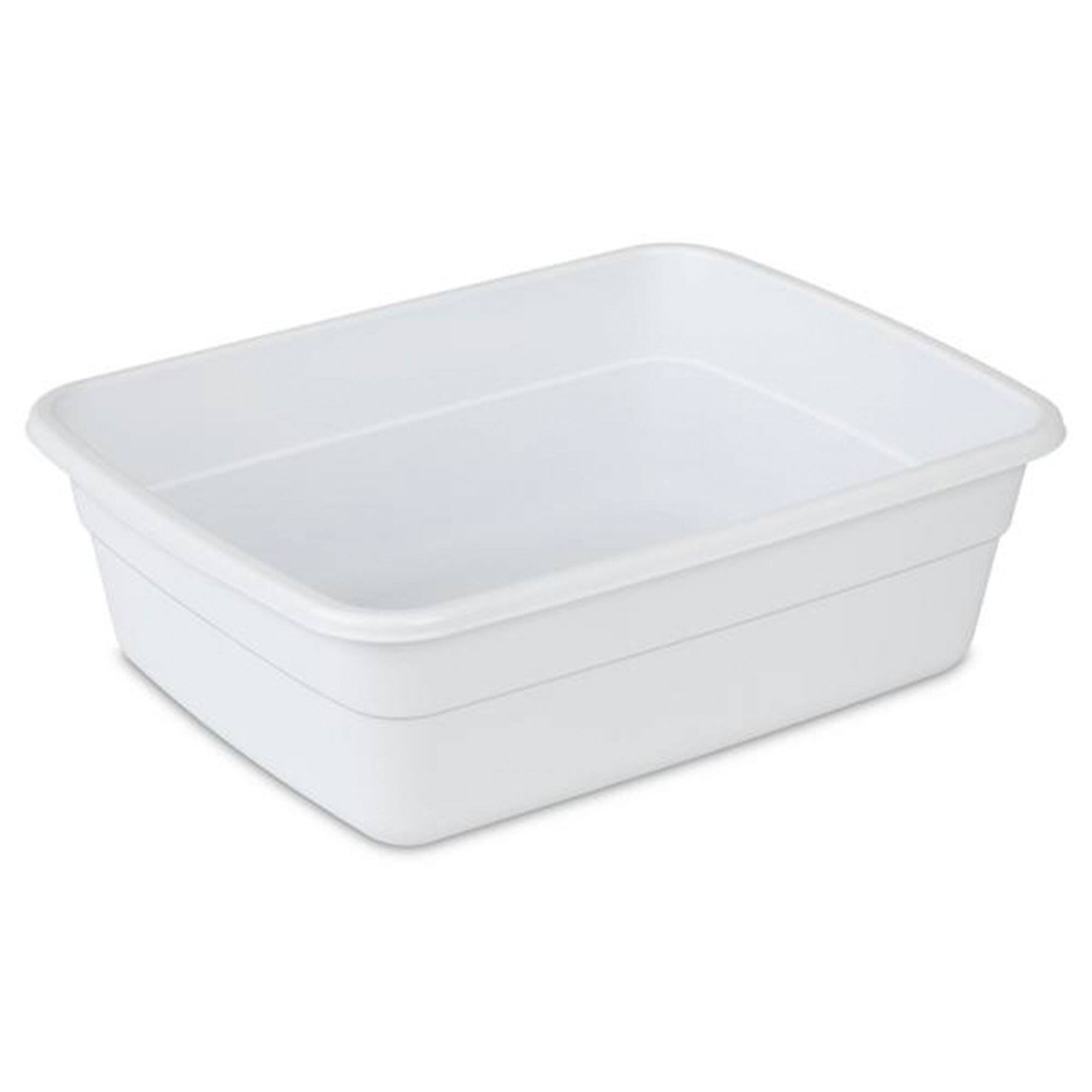 Sterilite Small Portable Rectangle Plastic 8 Qt Dish Pan Basin, (24 ...