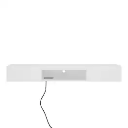 Boyel Living - 63 Inch Floating TV Stand with LED Lights - White