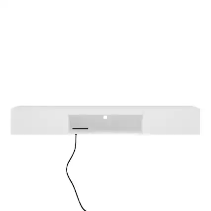 Front. Boyel Living - 63 Inch Floating TV Stand with LED Lights - White.