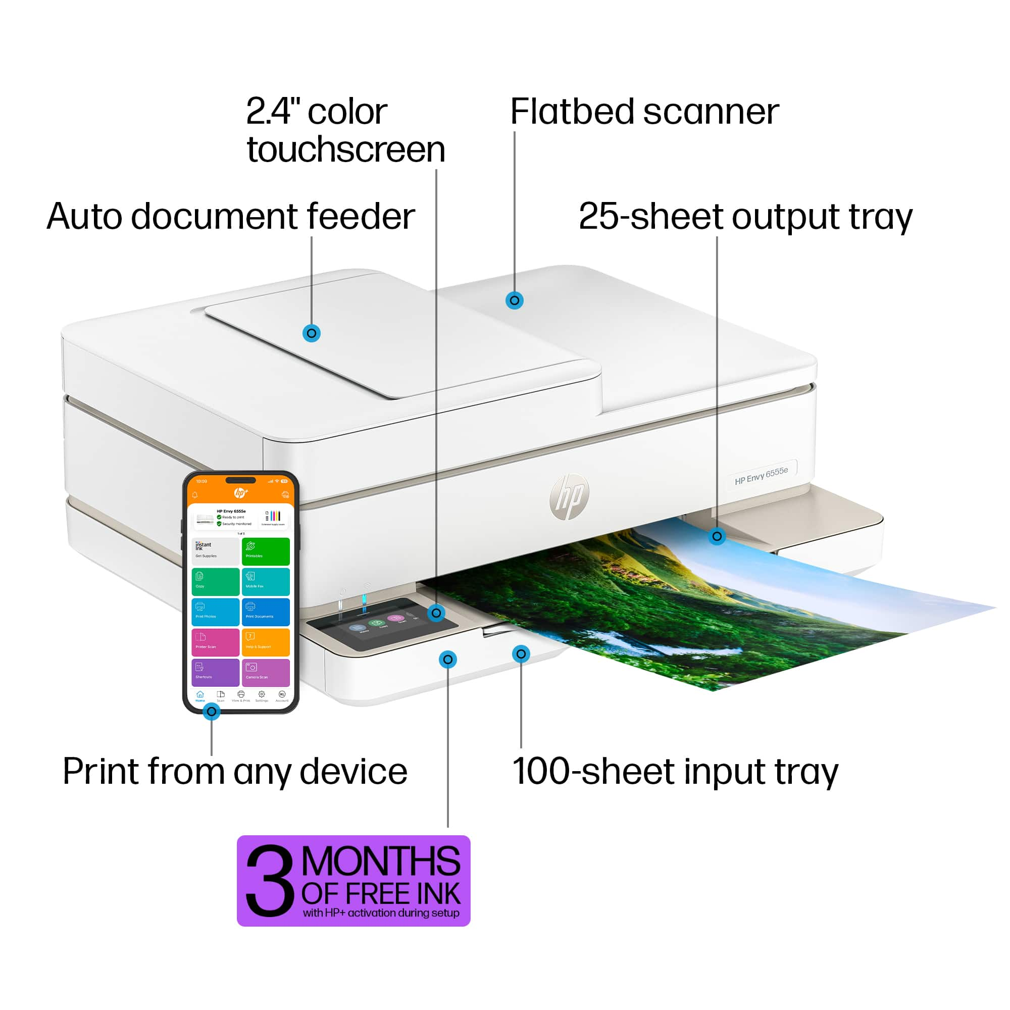 Customer Reviews: HP Envy 6555e Wireless All-in-One Inkjet Printer With ...