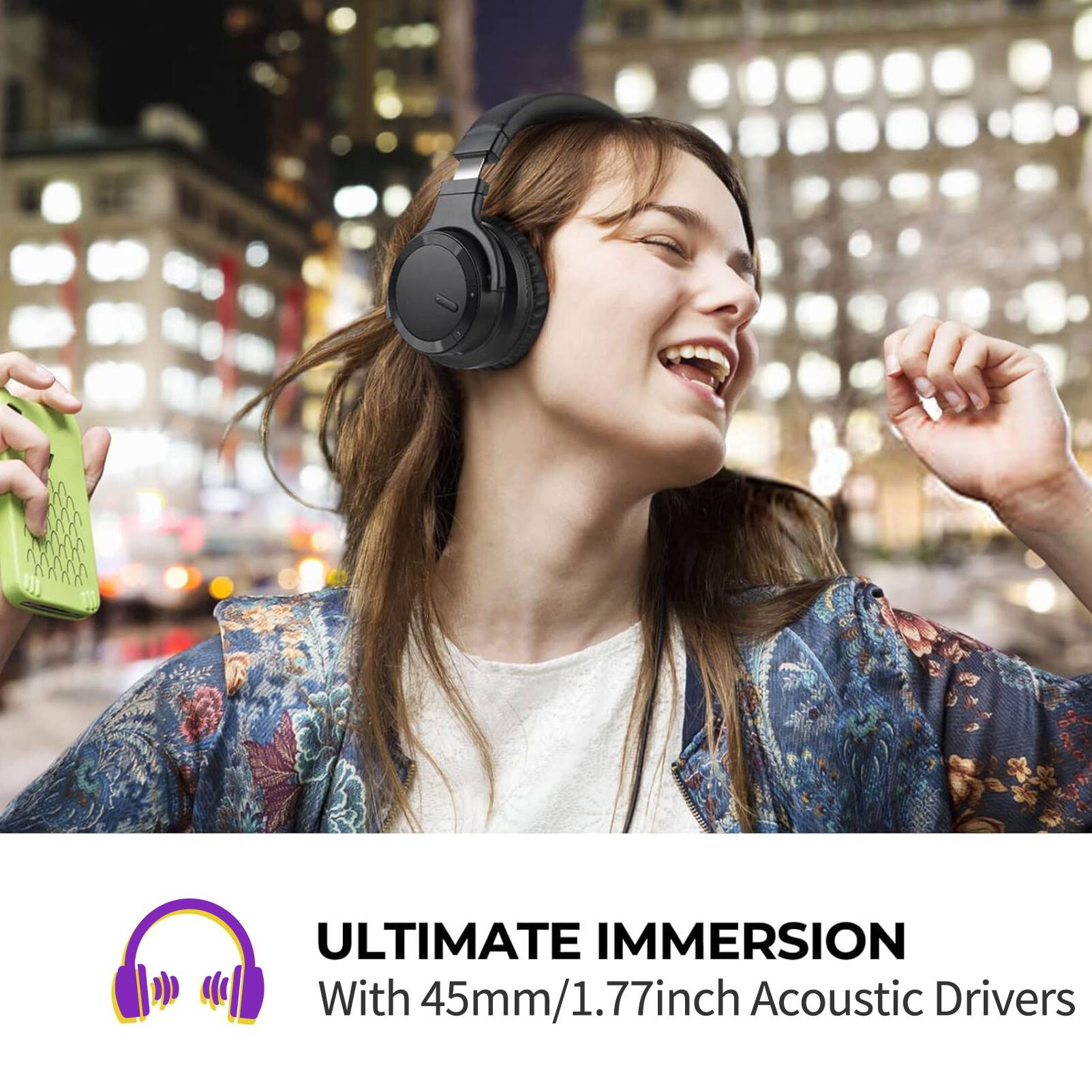 ULTIMATE IMMERSION  
With 45mm/1.77inch Acoustic Drivers