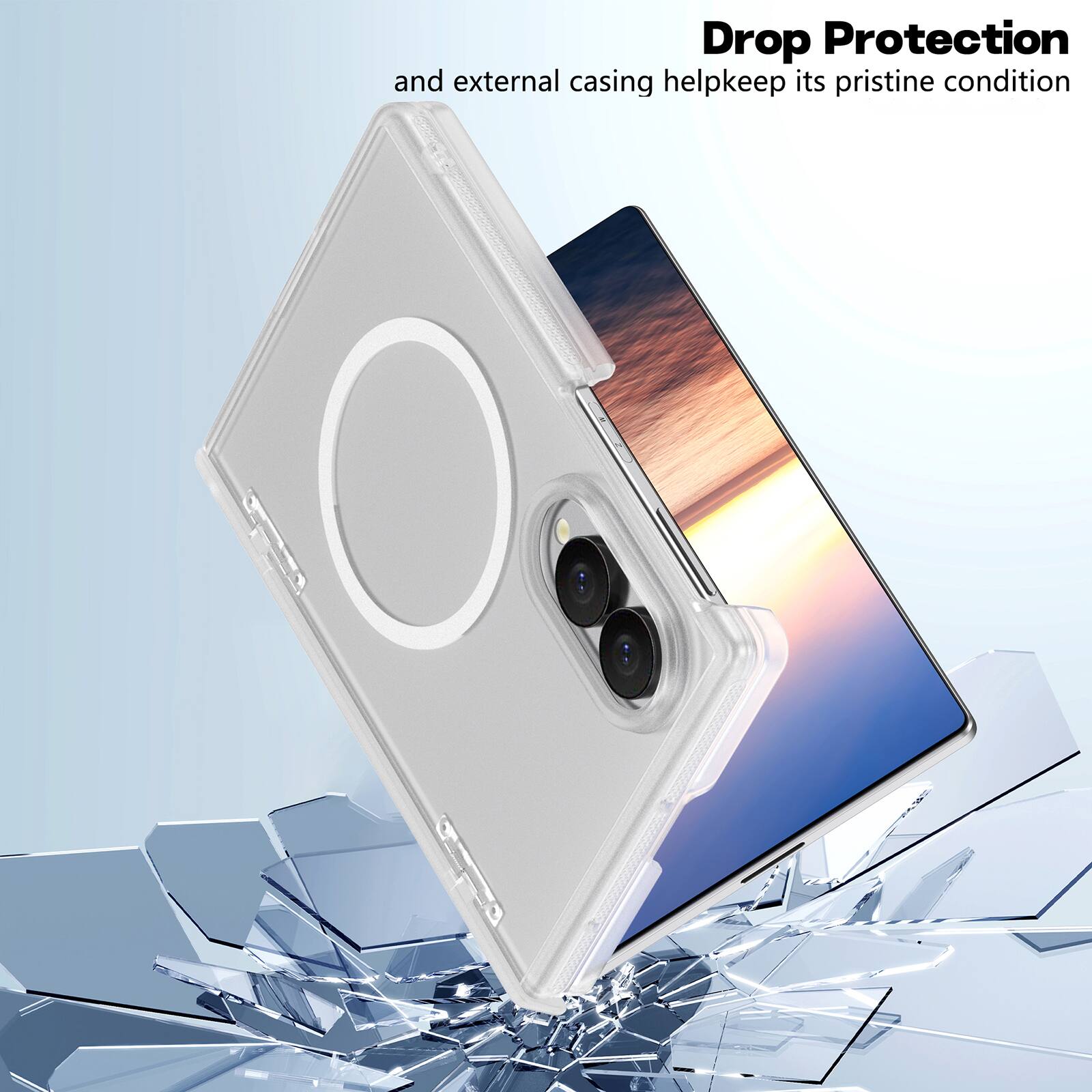 Drop Protection and external casing help keep its pristine condition