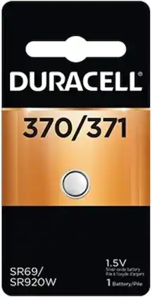 Duracell - 370/371 Silver Oxide Button Battery, 1 Count Pack, 389/390 1.5 Volt Battery, Long-Lasting