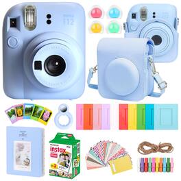 Fujifilm - Instax Mini 12 All-In-1 Camera Bundle Gift Set - Pastel Blue