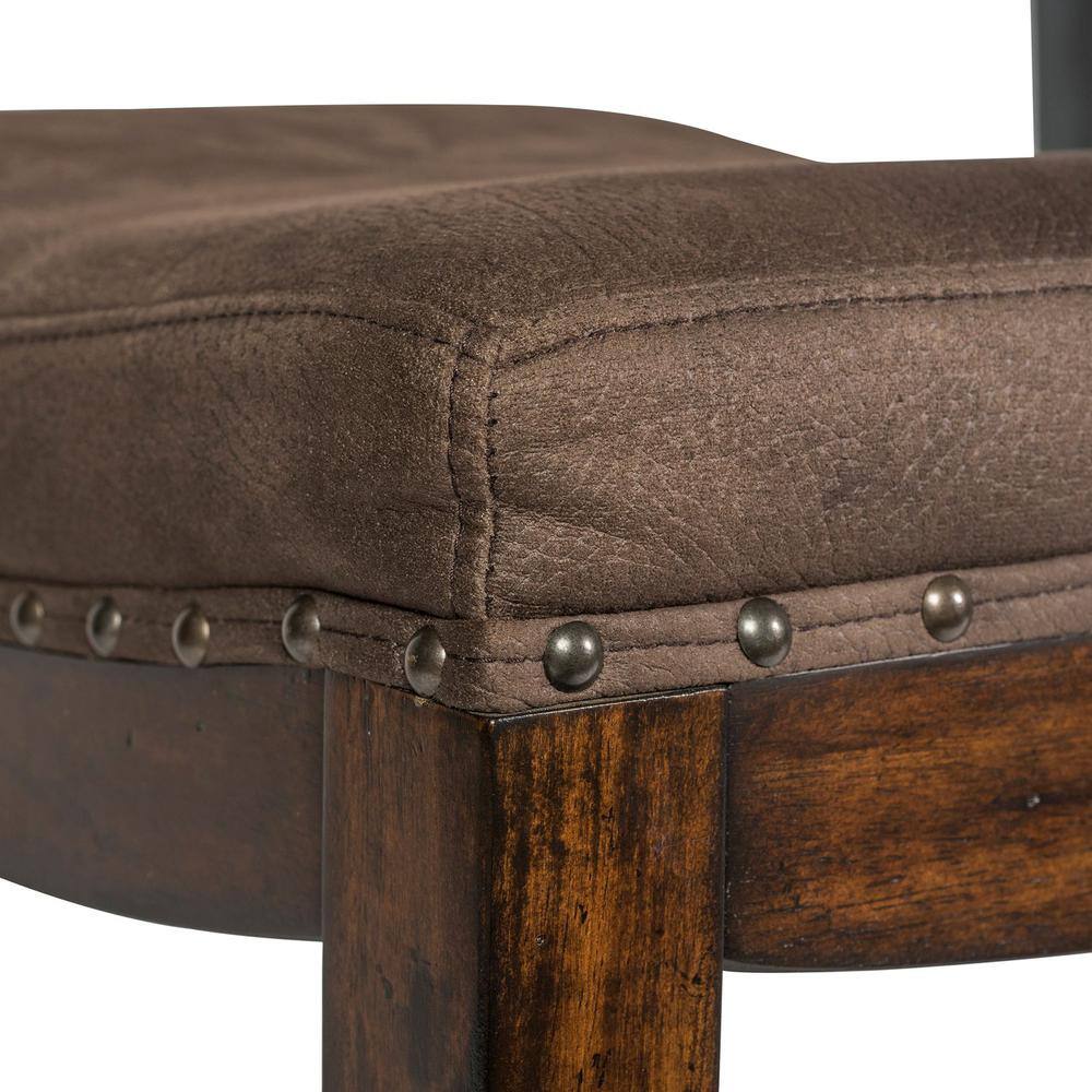 Alt View 2. Liberty Furniture Industries - Aspen Skies Upholstered Console Stool in Russet Brown - Brown.