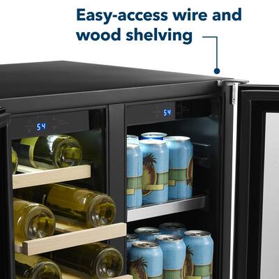 Insignia™ Dual Zone Wine and Beverage Cooler with Glass