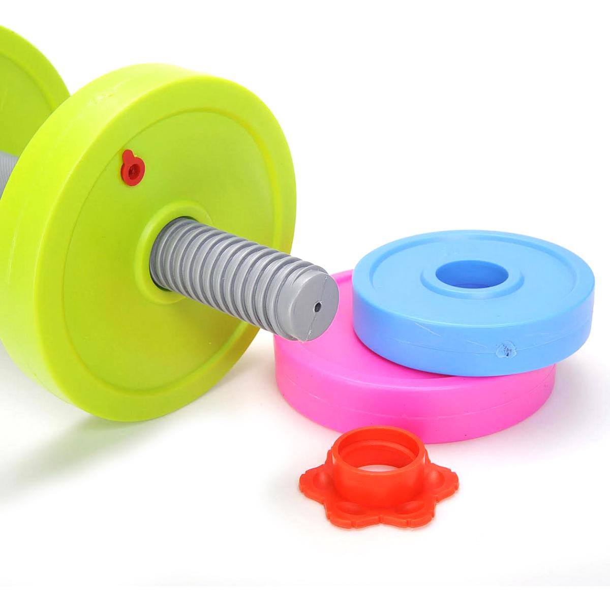Back. JuzToys - Kids Weight Set Dumbbells, kids Exercise Equipment for Toddler Gym, Adjustable Workout Toy - Multi.