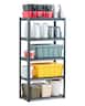 VEVOR - Storage Shelves, 2000 lbs, 5 Tier Garage Storage Shelving, 16" D x 32" W x 63" H Adjustable Metal Shelves - Black