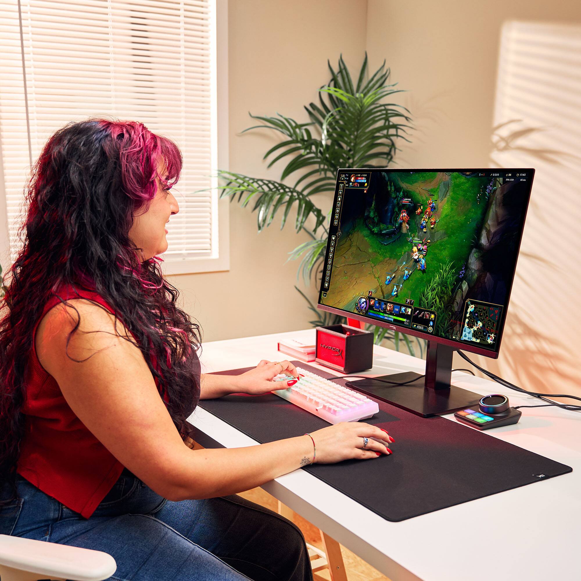 Alt View 11. HyperX - OMEN 23.8" IPS Full HD 180Hz FreeSync Gaming Monitor with Adjustable Height (DisplayPort, HDMI) - Black.