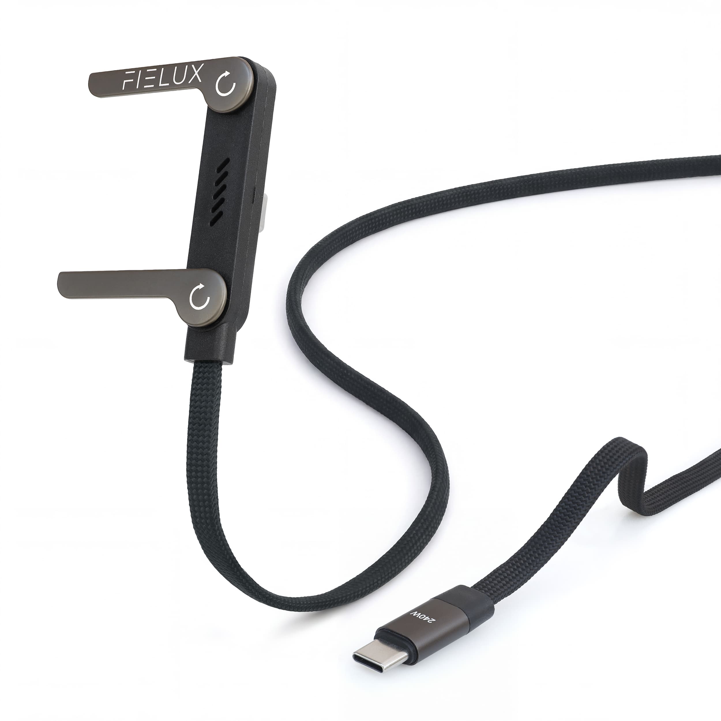 FIELUX - 240W USB C to USB C Build-in Invisible Stand Cable