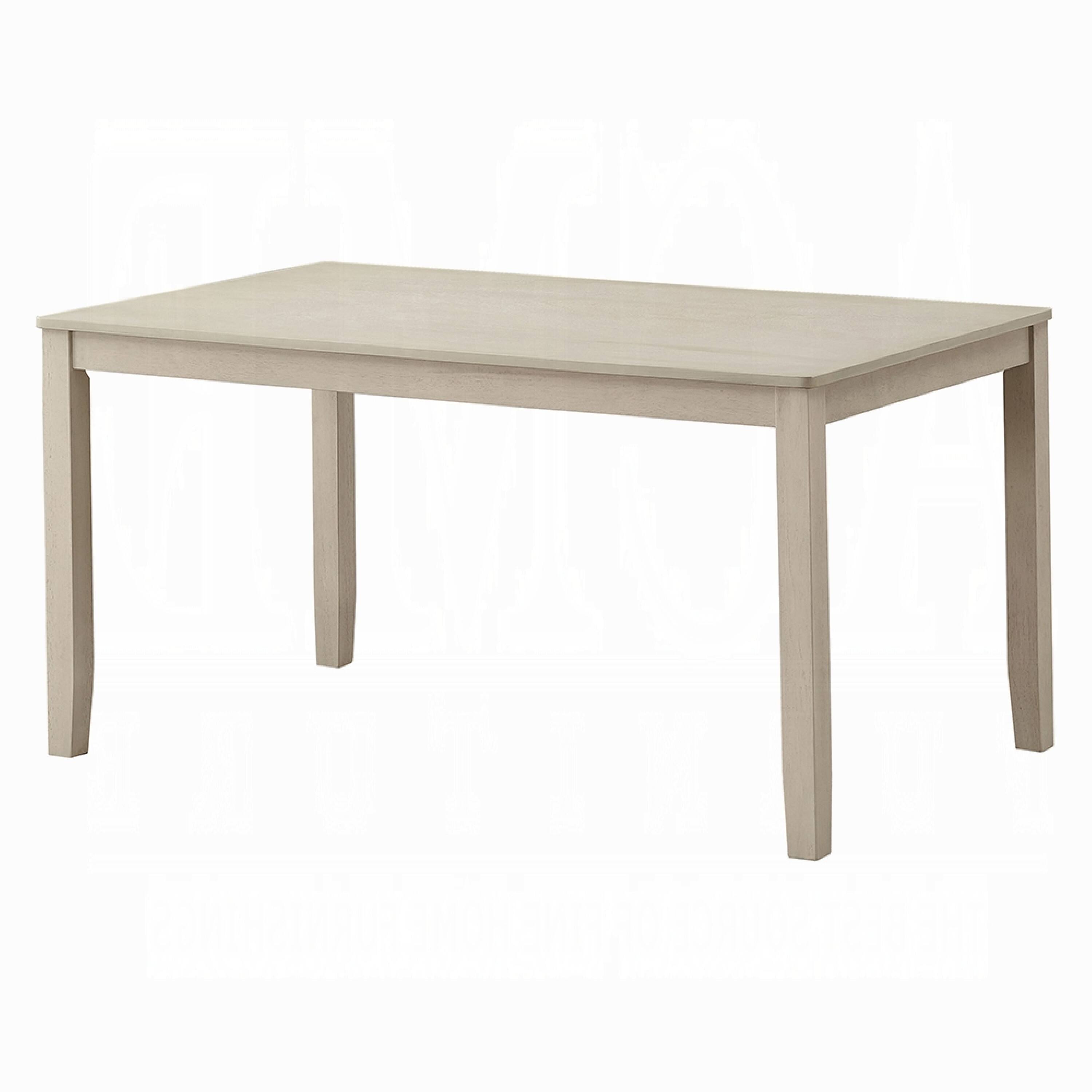 Alt View 2. Manhattan Lane - Feri Dining Table, 59 Inch, Rectangular Top, Antique Bone White Finish - Bone White.