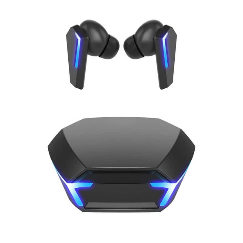 RISOKEYS - Wireless Bluetooth Earbuds, 40H Battery, Noise Cancelling, Low Latency for Gaming for Gamers, Commuting, Sports - Black