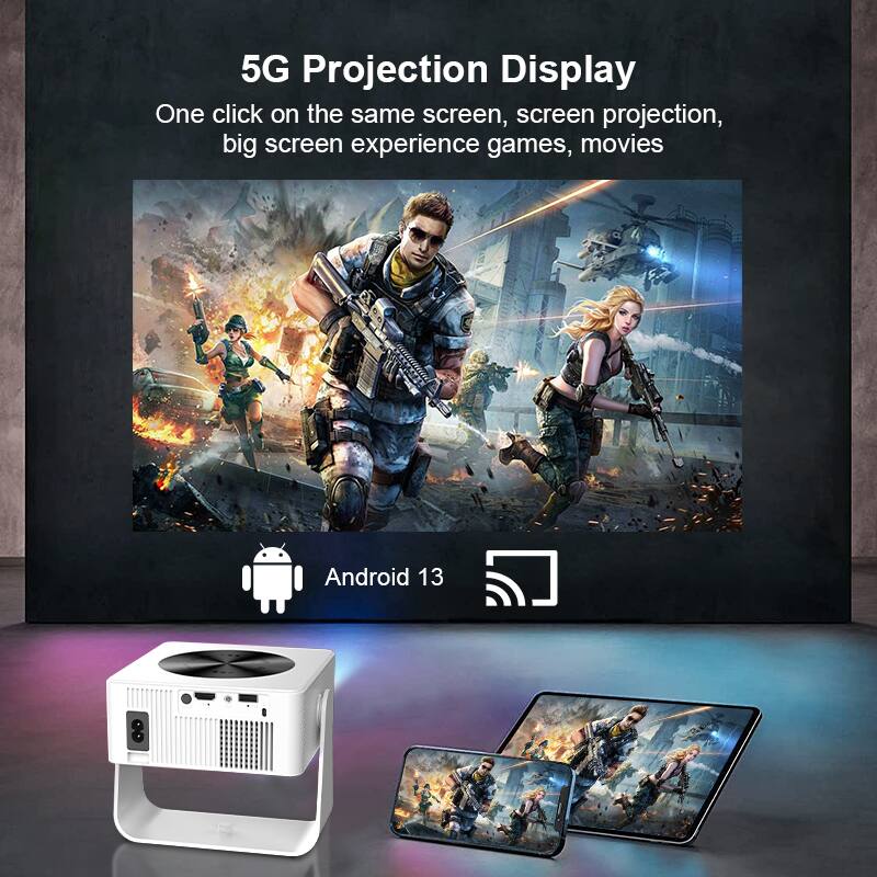 【未使用品】Smart Android Cinema Projector Amazon.com: Mini Portable Projector for Home & Outdoor Cinema