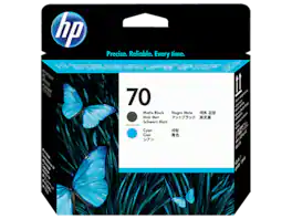 HP - 70 Matte Black and Cyan DesignJet Printhead, C9404A