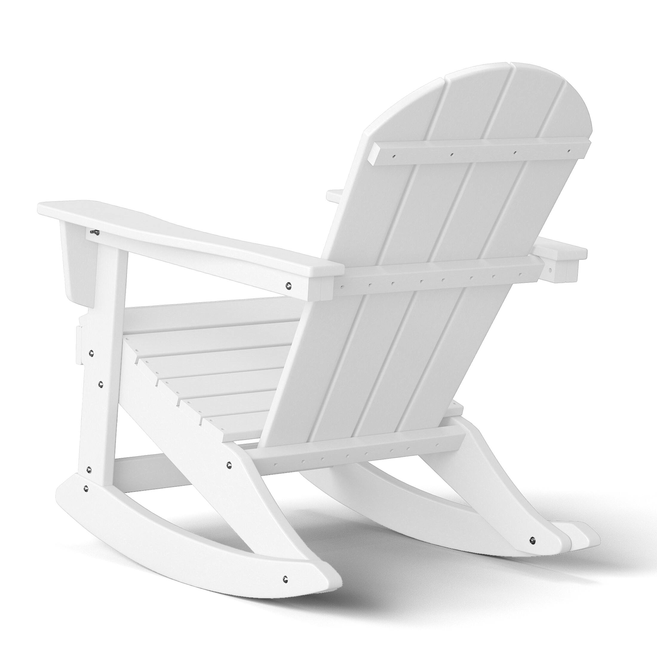 Alt View 2. WestinTrends - WestinTrends Malibu 2 piece set Outdoor / Patio Poly Adirondack rocking chairs ( 2 seater ) - White.