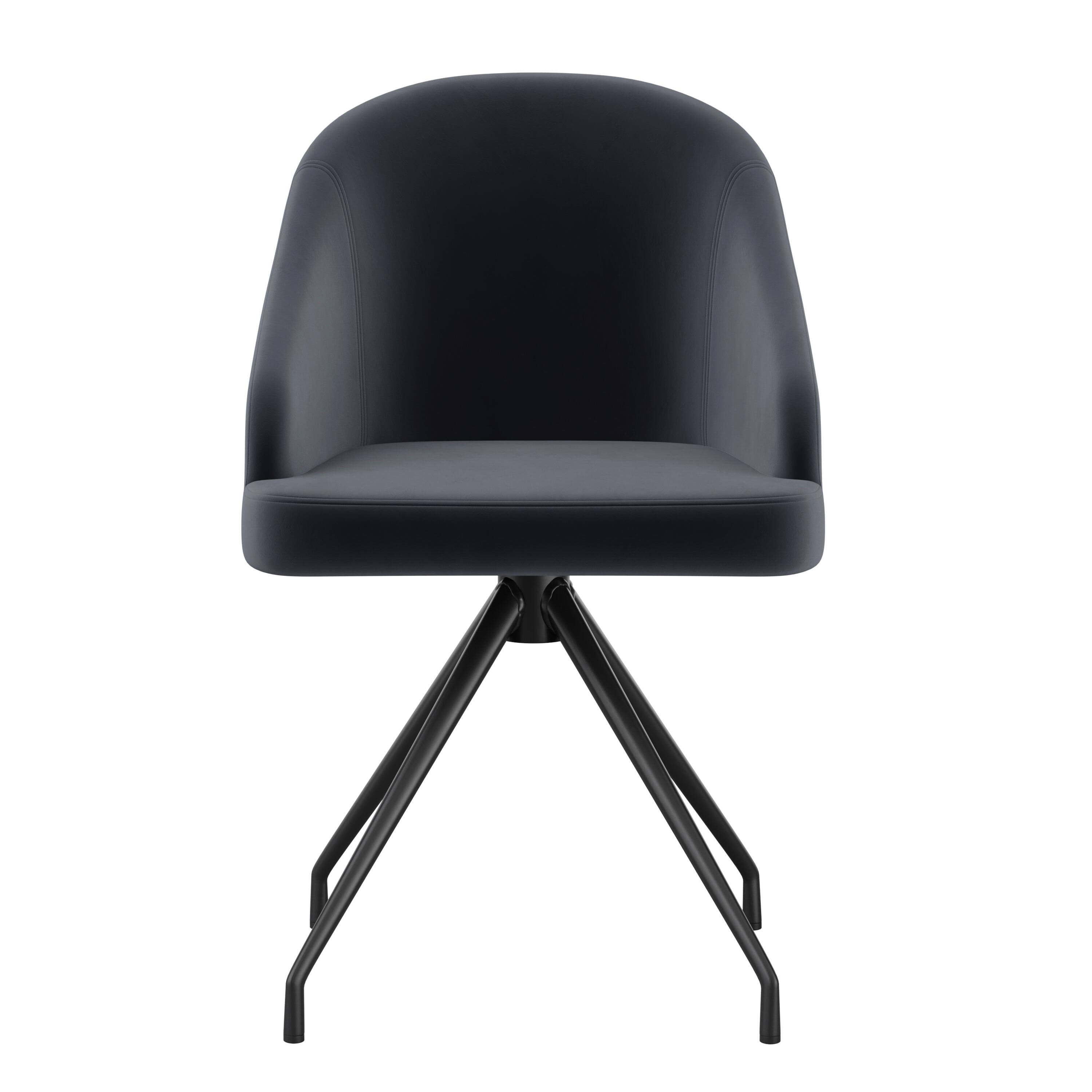 Alt View 20. Martha Stewart - Sora Velvet Upholstered Office Chair - Gray Velvet/Oil Rubbed Bronze.