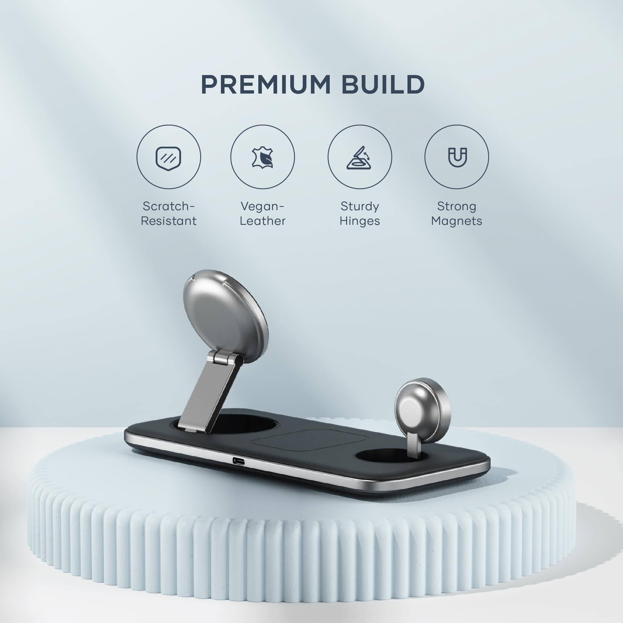 PREMIUM BUILD

- Scratch-Resistant
- Vegan Leather
- Sturdy Hinges
- Strong Magnets