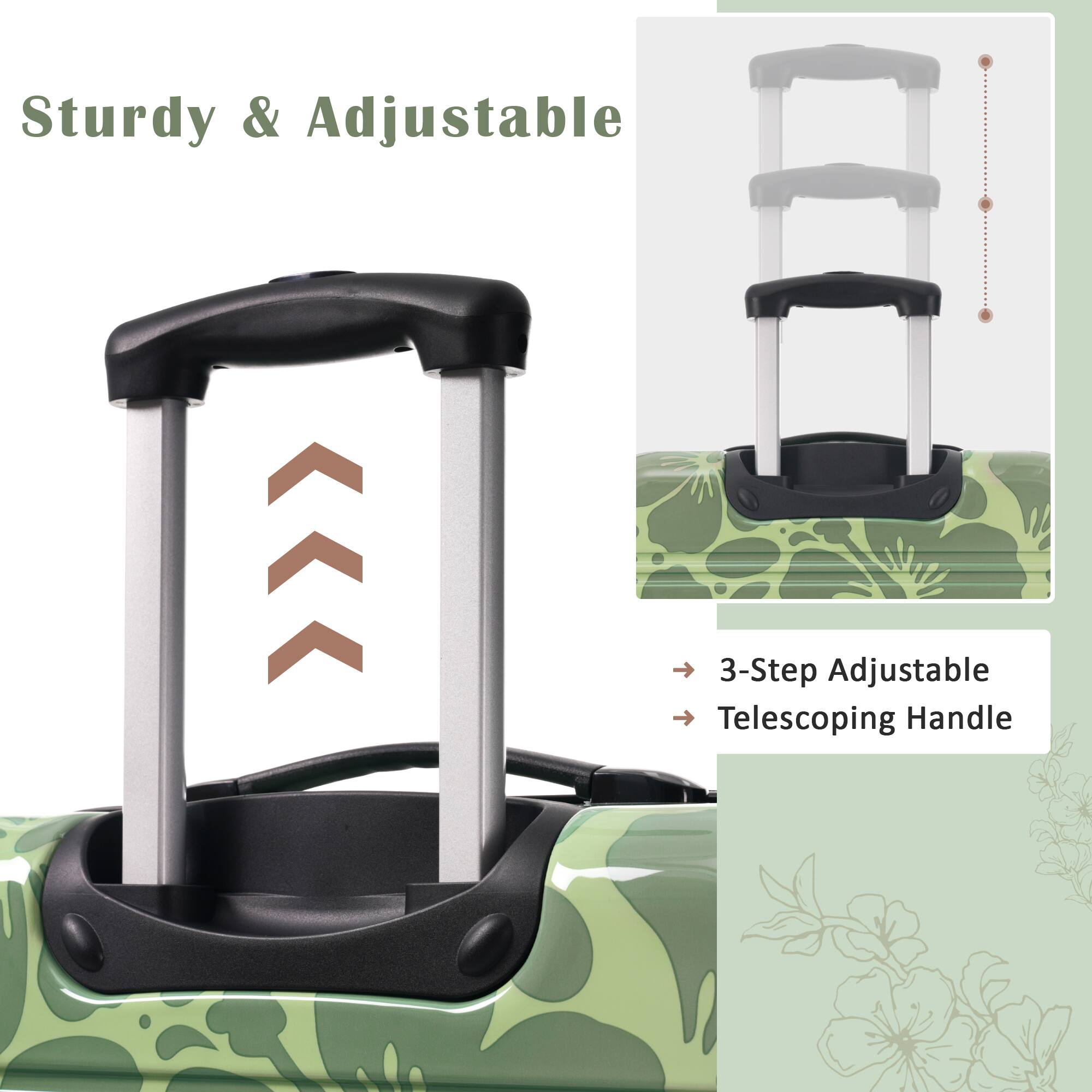 Sturdy & Adjustable

3-Step Adjustable Telescoping Handle

- 3-Step Adjustable
- Telescoping Handle