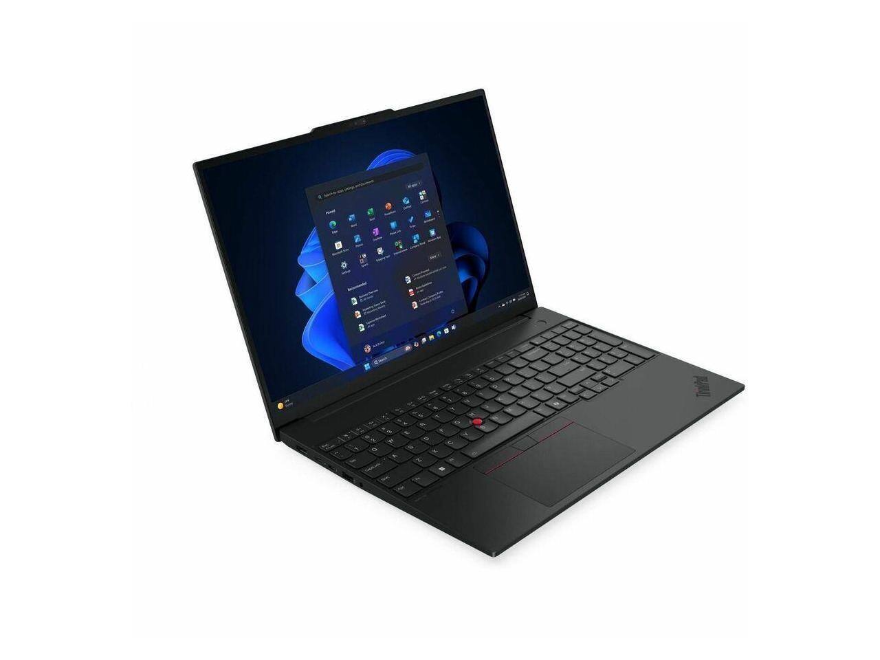 Left. Lenovo - Lenovo ThinkPad E16 Gen 3 - Intel Core 7 240H - 16" Touchscreen - 16 GB - 512 GB SSD - Windows 11 Pro - Black.