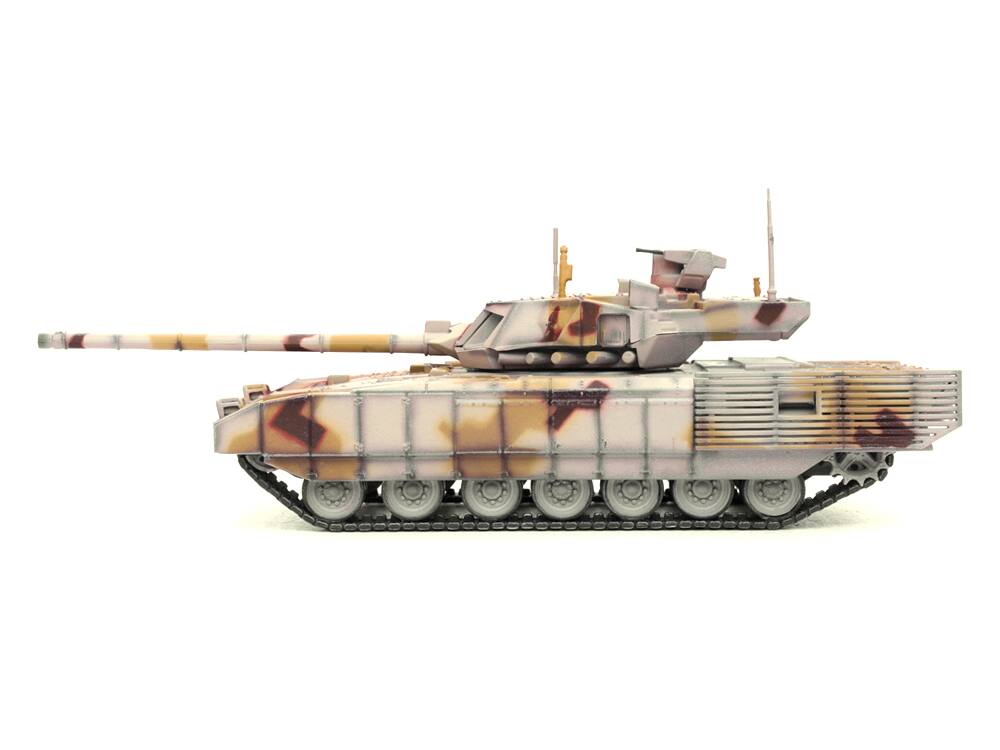Angle. Panzerkampf - Russian T14 Armata MBT (Main Battle Tank) Multi-Desert Camouflage "Armor Premium" Series 1/72 - Multi-Desert Camouflage.