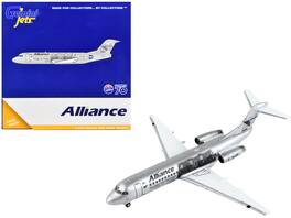 GeminiJets - Fokker F70 Commercial Aircraft Alliance Airlines - 100 Years First Flight from England 1/400 & Airplane - Silver Metallic